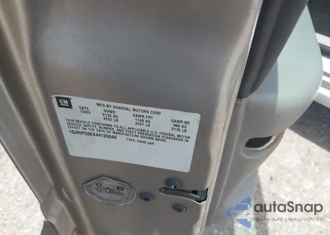 2004 Buick Lesabre Custom from USA, damaged, VIN 1G4HP52KX44129948